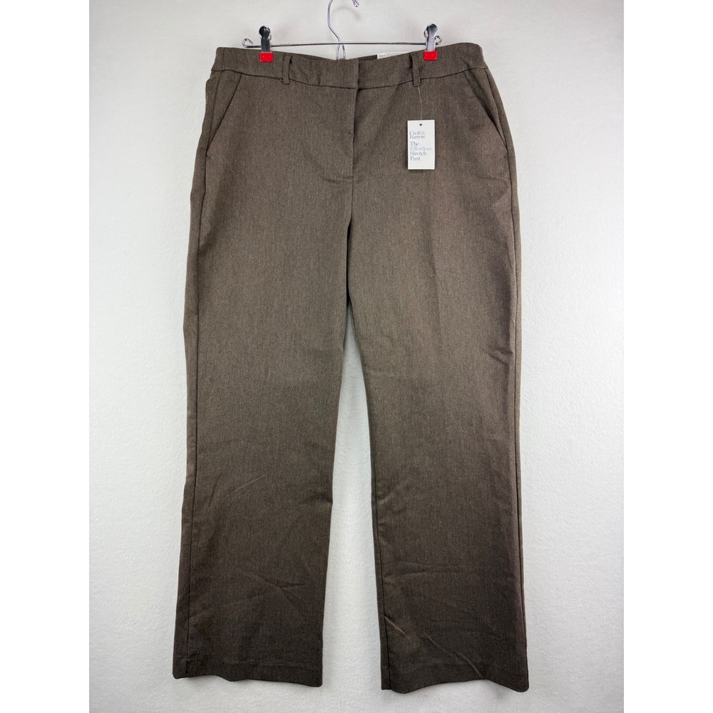 Croft & Barrow Effortless Stretch Trouser Heather Java BrownWC33X003RNA Size 16R